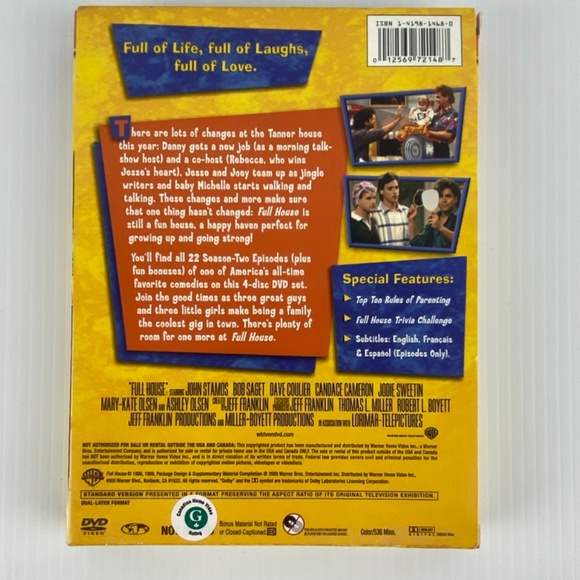 Full House Original Series Complete Second Season 2 DVD 4 Disc Set - Picture 2 of 5